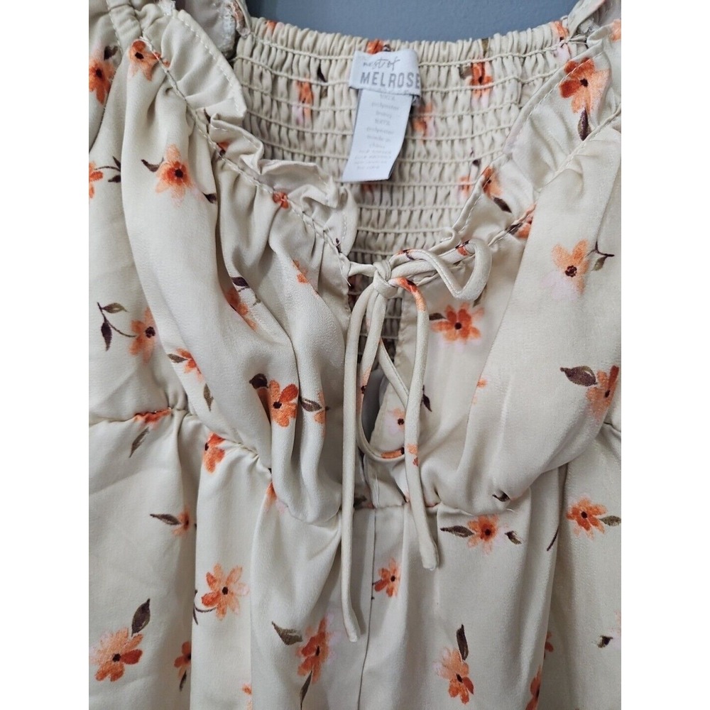 WEST‎ OF MELROSE  Ivory Floral Romper Playsuit Women's Size XS - Picture 6 of 16